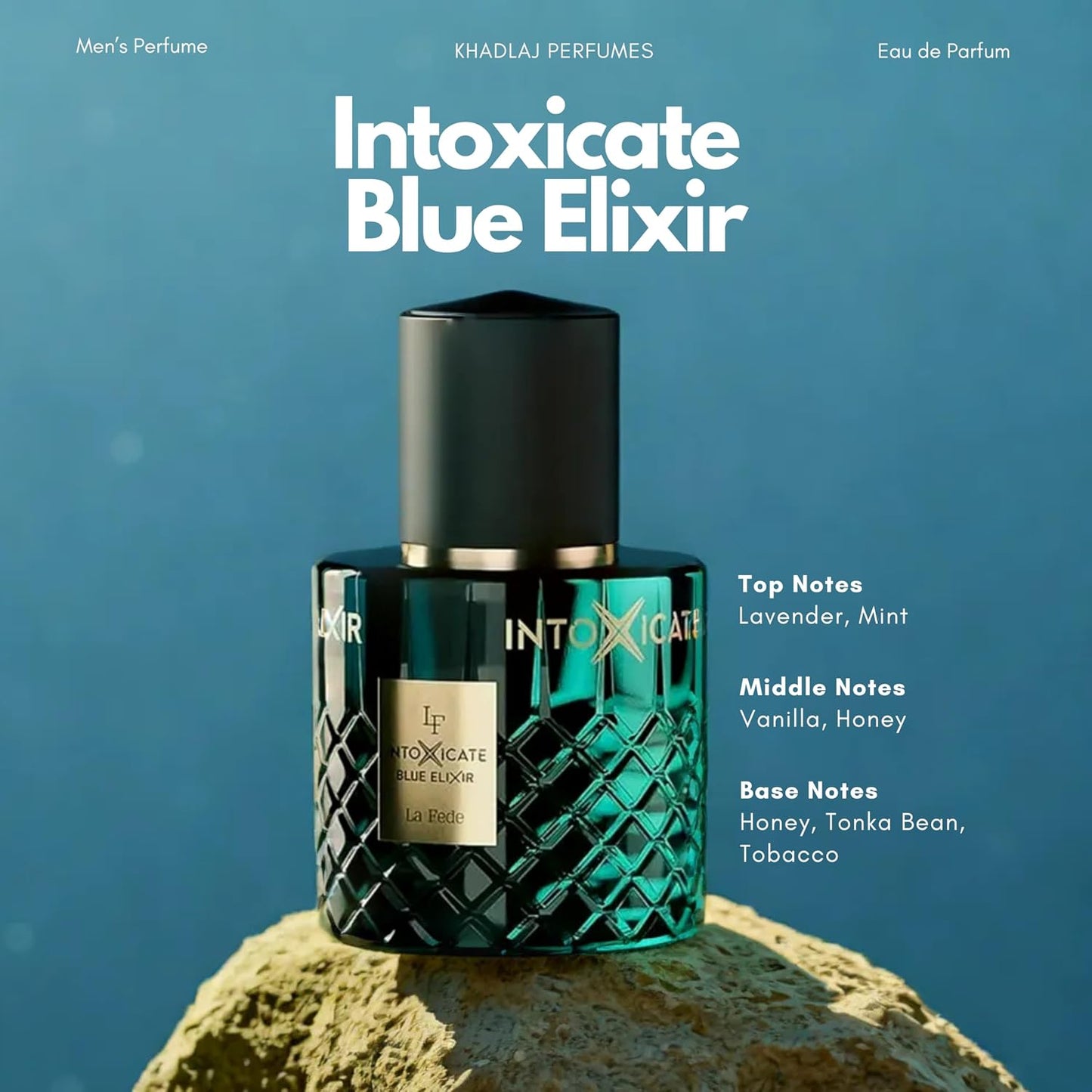 Intoxicate Blue Elixir Arabian Perfume for Men - Long Lasting 100ML Eau De Parfum | Luxurious Fruity Scent for All Occasions