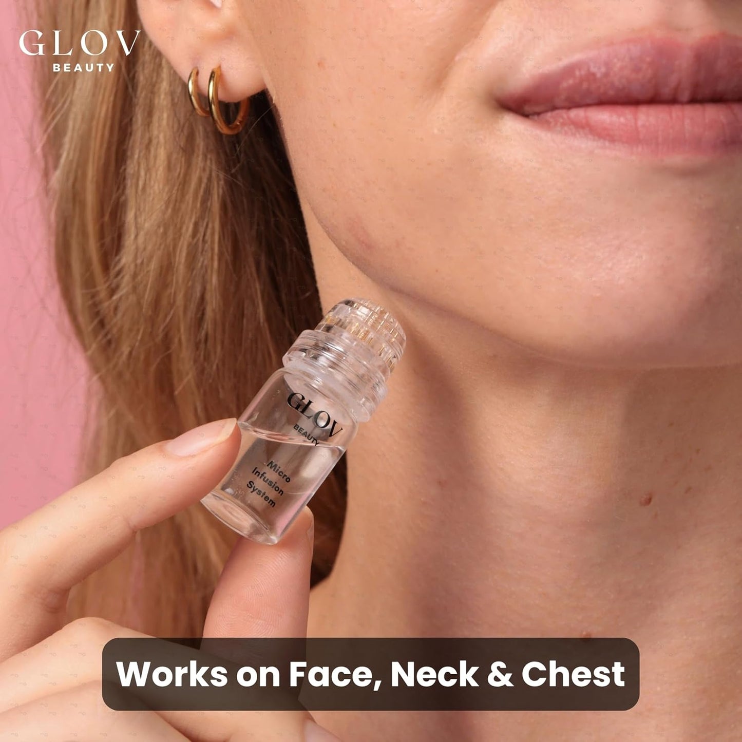 Micro Infusion System for Face & Lips - 24k Gold Facial Stamp with Hyaluronic Acid & Collagen Peptides | 0.25mm, 3 Serums