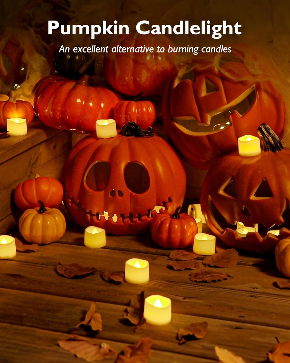 Flickering Flameless Candles - 24Pcs Battery Operated LED Tea Lights | 200+ Hours for Weddings, Parties, Decor
