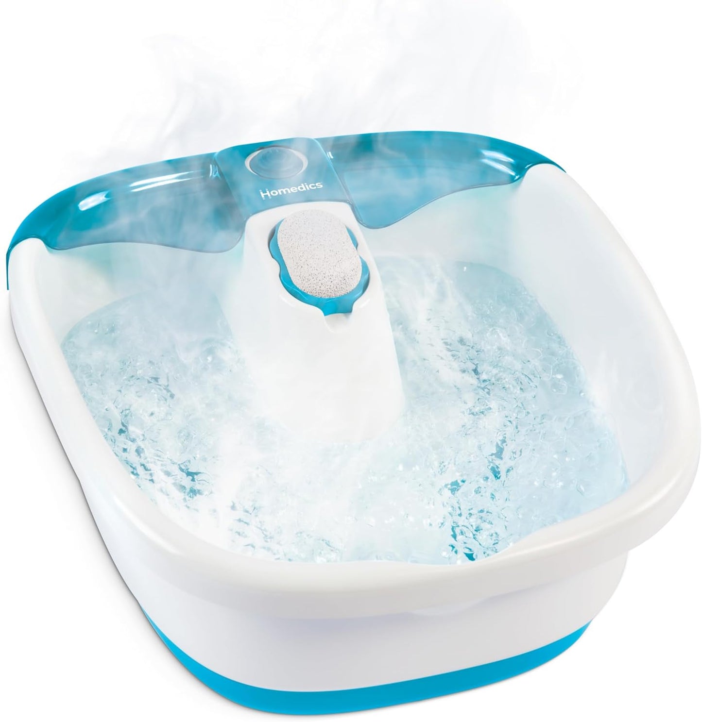 Homedics Bubble Mate Foot Spa - Invigorating Toe Touch Control Foot Bath with Massage Nodes & Pumice Stone | Relaxing Home Spa Experience