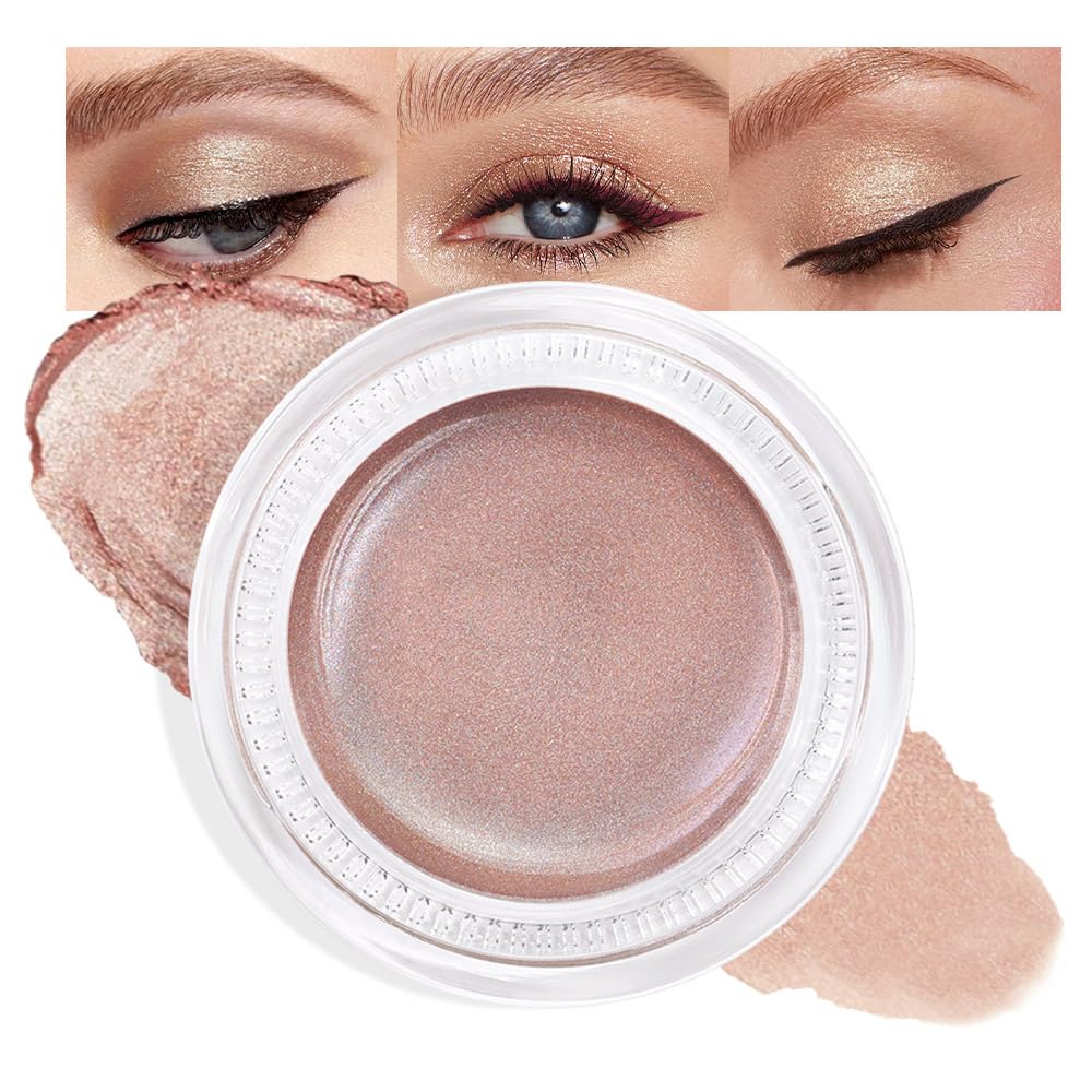 Antique Rose Shimmer Eyeshadow Palette - Cream Glitter Holographic Makeup for Mature Women | Talc-Free, Paraben-Free, Cruelty-Free