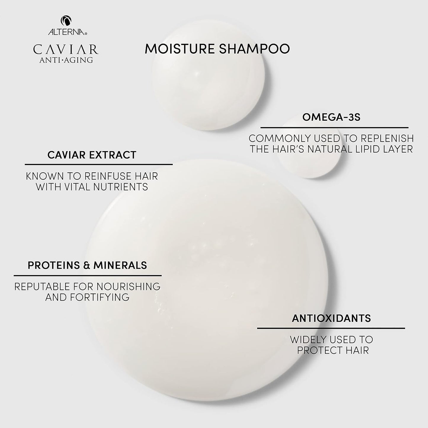 Alterna CAVIAR Anti-Aging Moisture Shampoo - Hydrating Formula for Dry, Brittle Hair | Sulfate Free