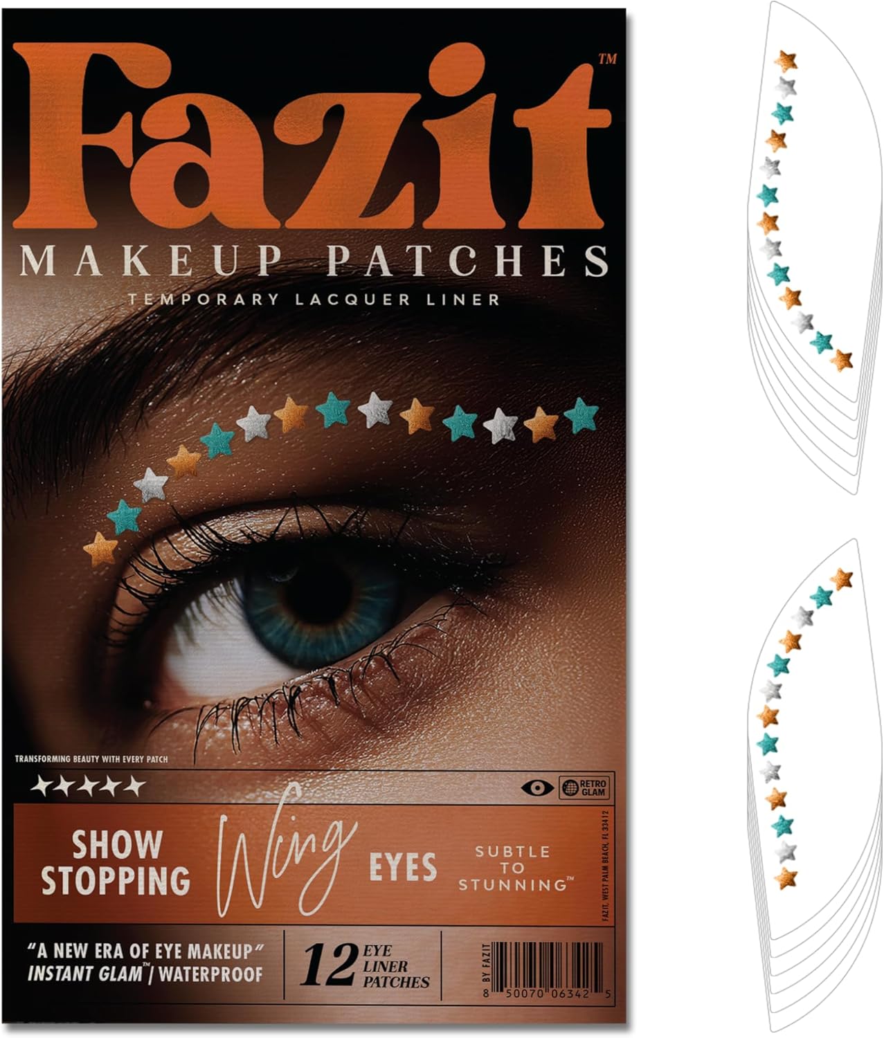 Soccer Face Stickers - Waterproof Glitter Makeup Patches for Game Day Glam | Red, Blue & Silver (6 Pack)