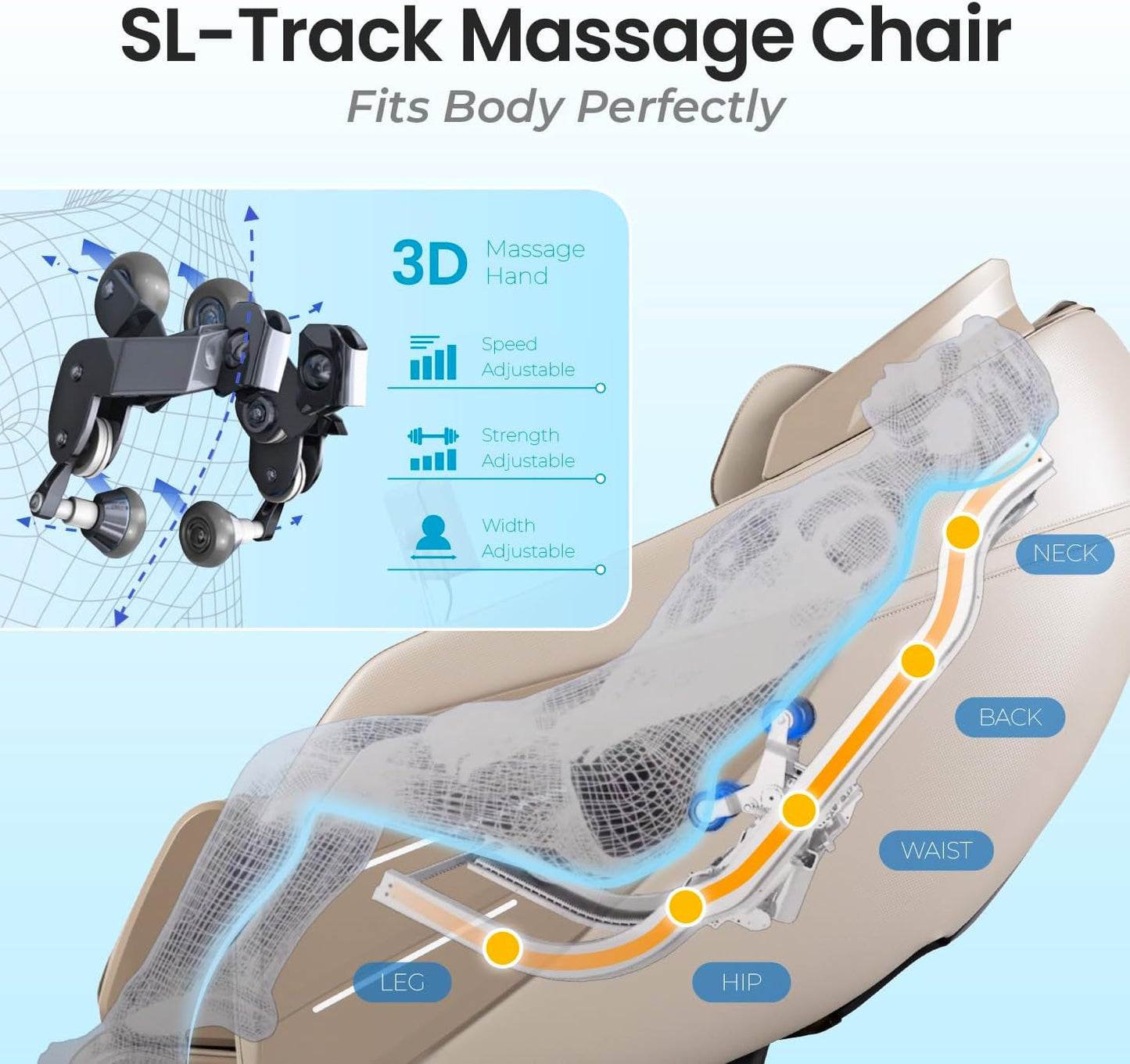 Osaki OS-3D Champ II Massage Chair - 3D SL-Track, Zero Gravity, Lumbar Heating | Brown