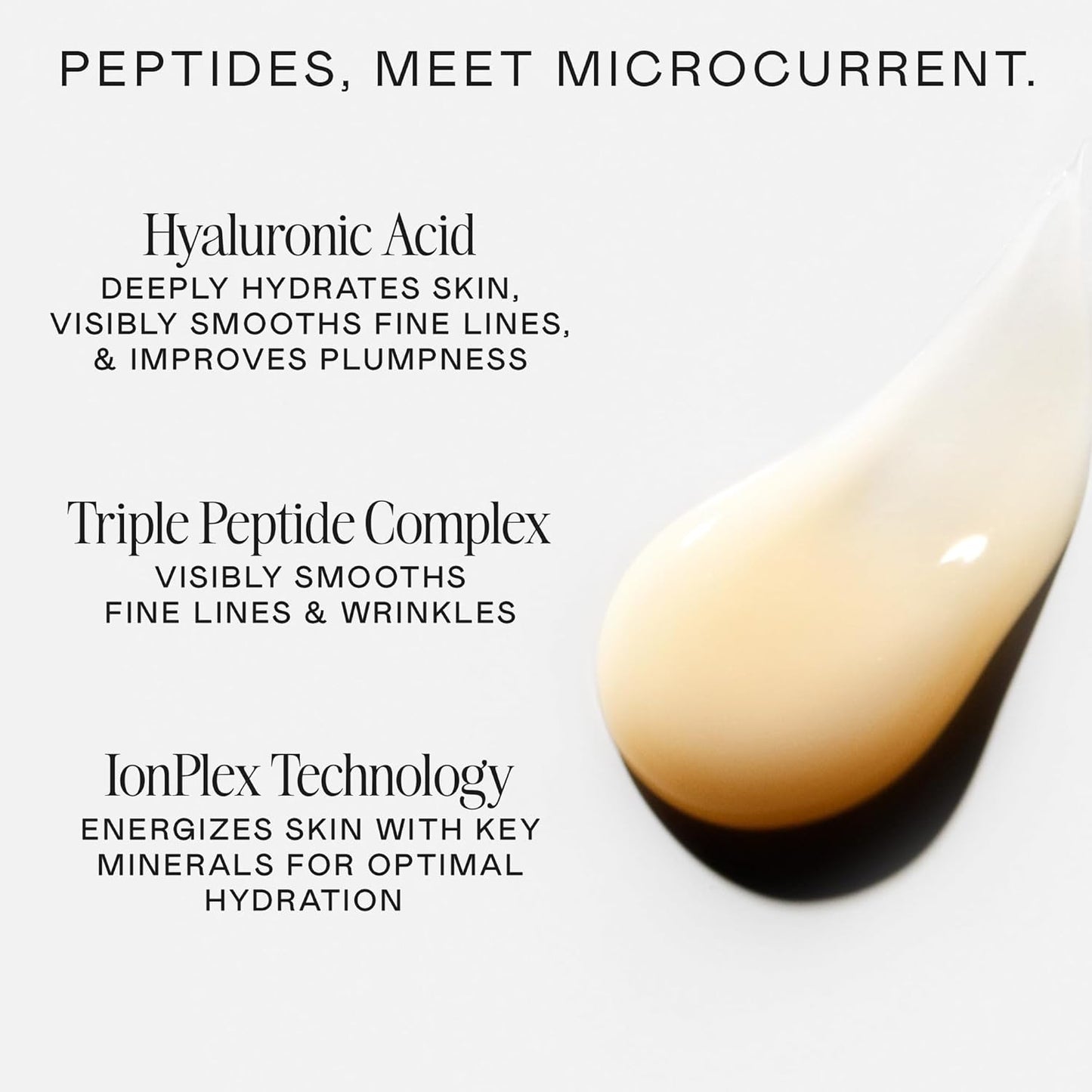 NuFACE FIX Serum - Line Smoothing Microcurrent Conductive Serum with Triple Peptide & Hyaluronic Acid | 0.5 oz