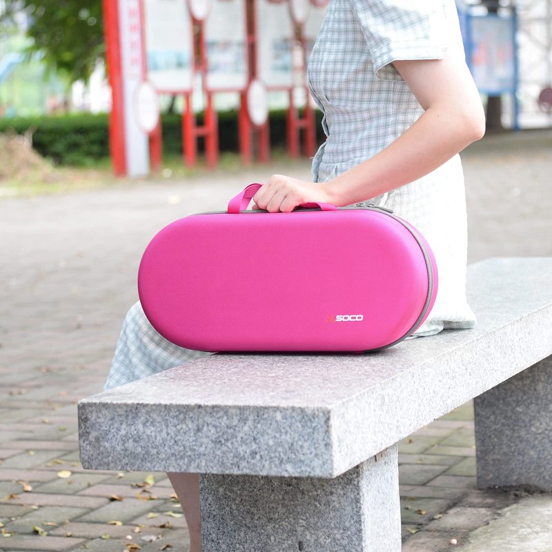 RLSOCO Hard Case for Dyson Airwrap Complete Long/Complete Styler HS08 HS05 HS01,NOT for Dyson Airwrap i.d. - Fits 4pcs Long Barrels or Short Barrels - Pink (Case Only,Hair Styler is not Included)