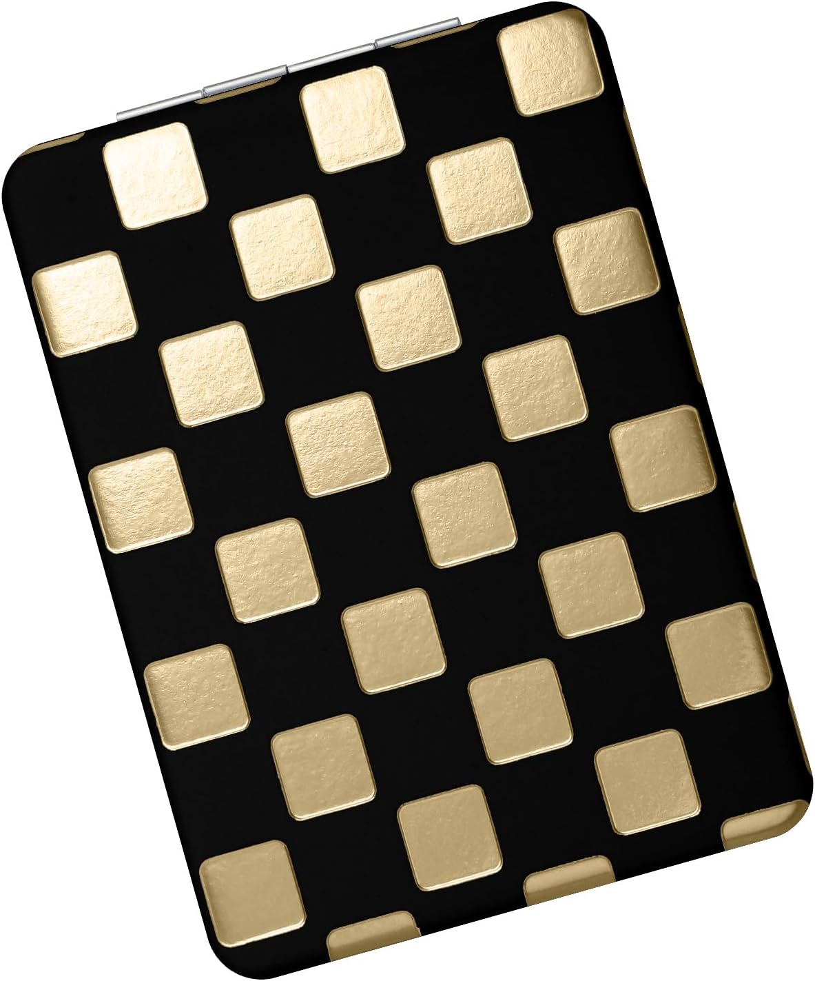 Neon Checkered Compact Mirror - Unique Travel Pocket Mirror for Women