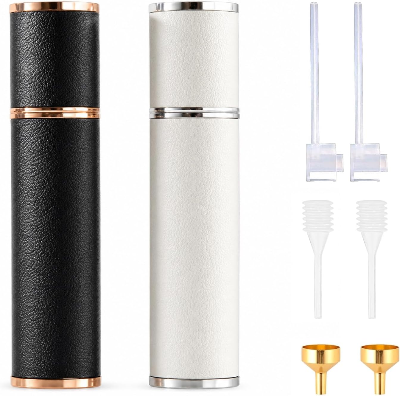 Refillable Travel Perfume Bottle Set - 2pcs 10ml Atomizer Spray Bottles | Portable Fragrance Dispenser for On-the-Go Use
