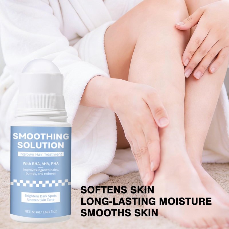 Yunmeng Smoothing Solution Ingrown Hair Care, Roll-on Tonic to Razor Bumps and Irritated Skin, Ingrown Hair Solution Improves After Shave Suitable for Women and Man, 1.69 fl.oz