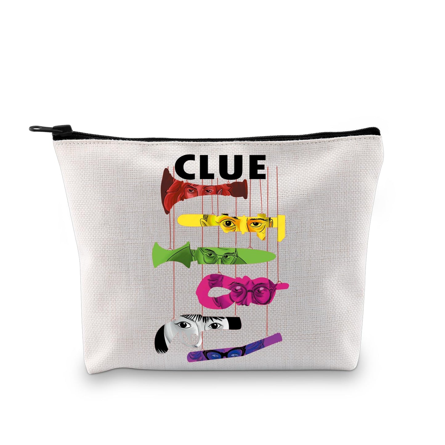 BDPWSS Horror Movie Themed Gifts Board Game Enthusiasts Gift Murder Mystery Gift crime shows Makeup Bag Weapon Gift (six clue bag)