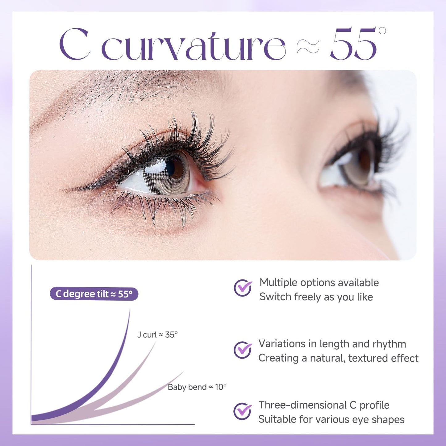 Squsaya Lash Clusters Wispy Eyelash Clusters 80pcs Lashes Individual, Fluffy Lash Clusters, 8-12MM Daily Exquisite Eyelashes, Natural Look C Curl Lash Extensions- DK405