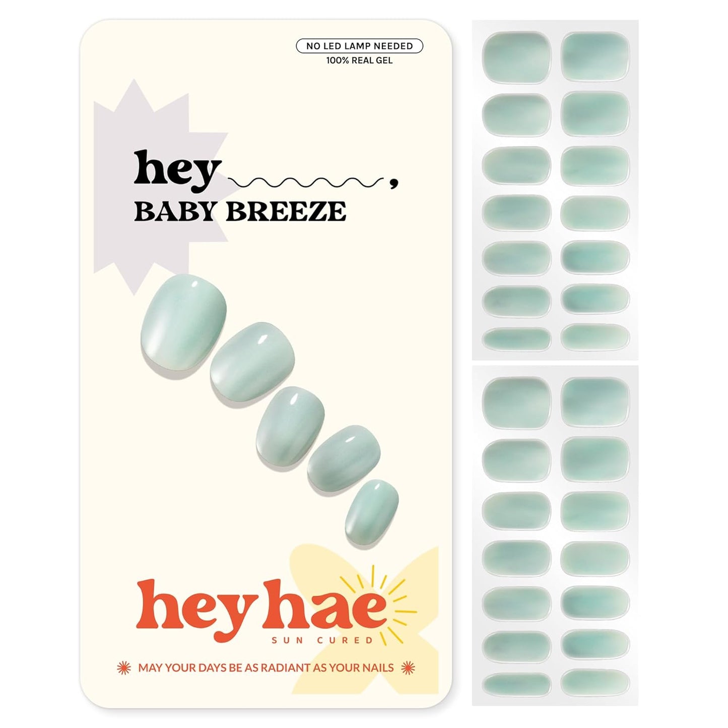 Semi Cured Gel Nail Strips - Easy Apply & Remove, Salon Quality | Summer Yellow | 28 Strips, Prep Pads & Nail File Included