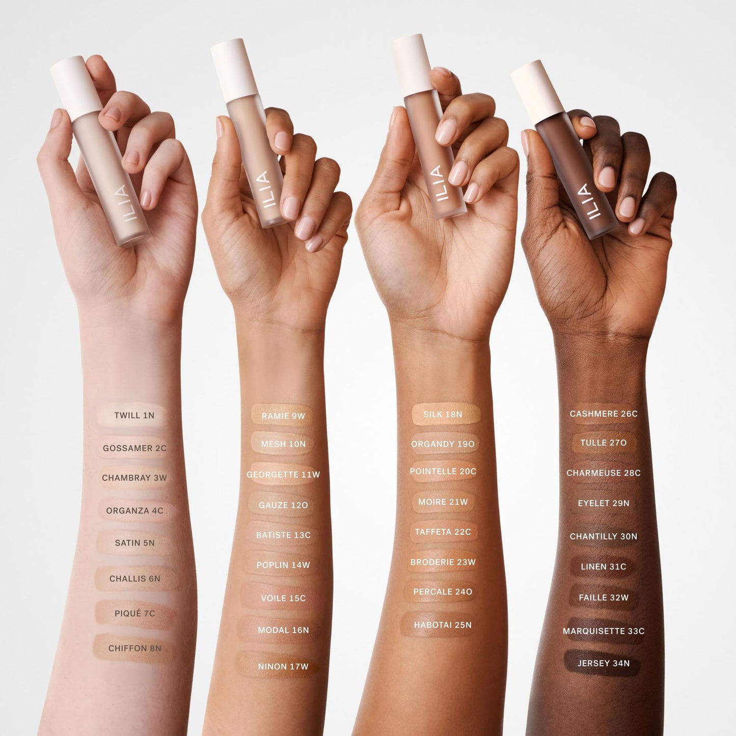 ILIA - Skin Blur Serum Concealer | Self-Setting 12-Hour Wear | Medium Coverage | Crease-Resistant | Hydrating | Safe for Sensitive Skin, Clean, Cruelty-Free & Vegan (1N Twill, 0.2 fl oz | 6 ml)