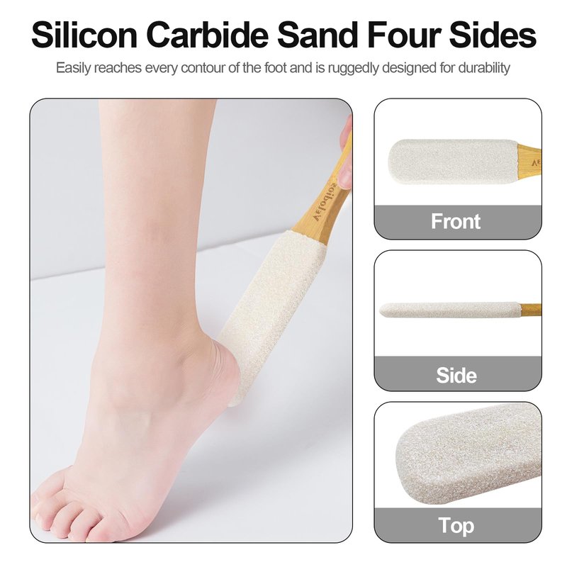Foot File Foot Scrubber Pedicure, Pumice Stone for Feet, 2 Pack Professional Foot Scrubber Remove Cracked Heels,Dead Skin,Corn,Scraper File Foot Care Foot Rasp Massage Brush Tools Kit for Men/Women