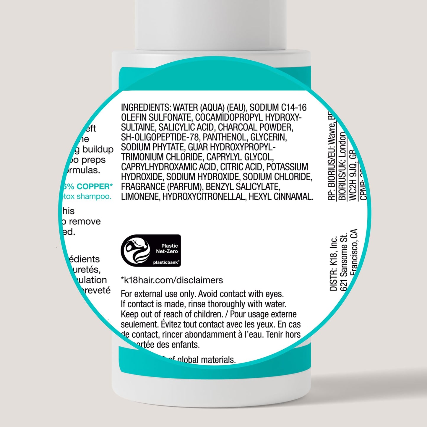 K18 Peptide Prep™ Detox Shampoo - Color Safe Clarifying Shampoo for Build Up Removal - Gently Removes Dirt, Oil + Metals from Hard Water with Activated Charcoal + Salicylic Acid (8.5 Fl oz)