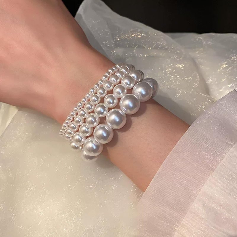 1200Pcs Pearl Beads for Jewelry Making, 5 Size Round Pearl Mix for Bracelets, Necklaces & Earrings - DIY Craft Filler Beads with Hole