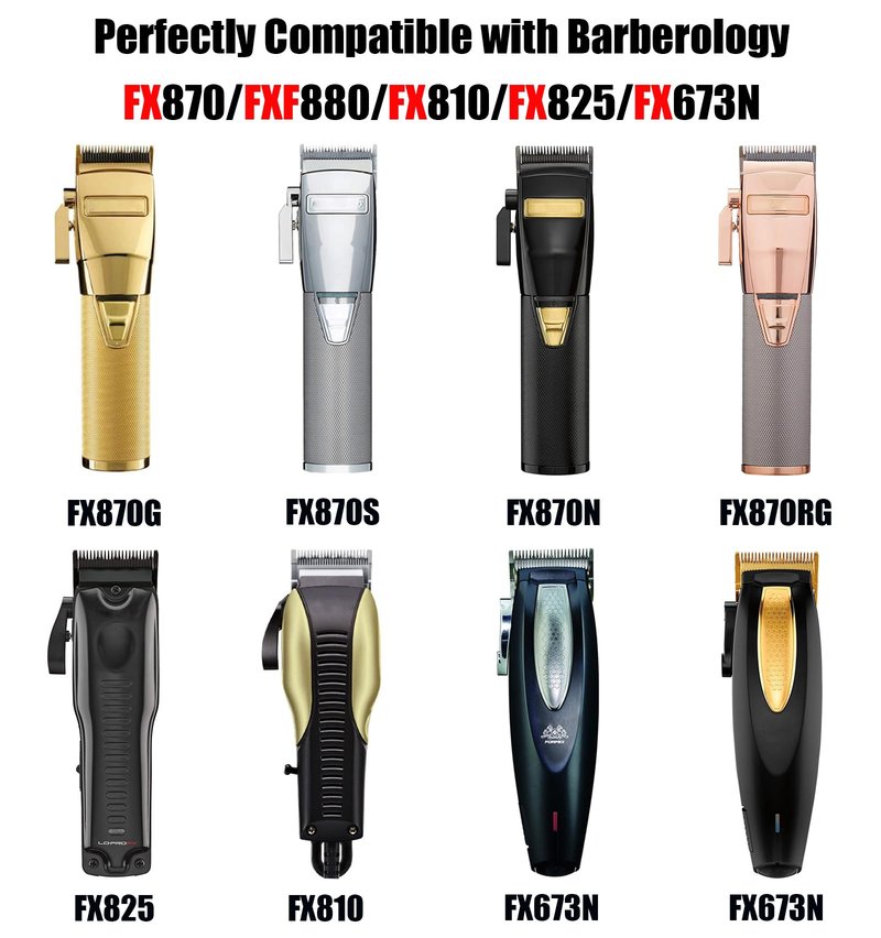 Amorka FX802G Replacement Blades for FX870 Clippers, Replacement Clipper Blades Compatible with Barberology FX870/FXF880/FX810/FX825/FX673N, Gold