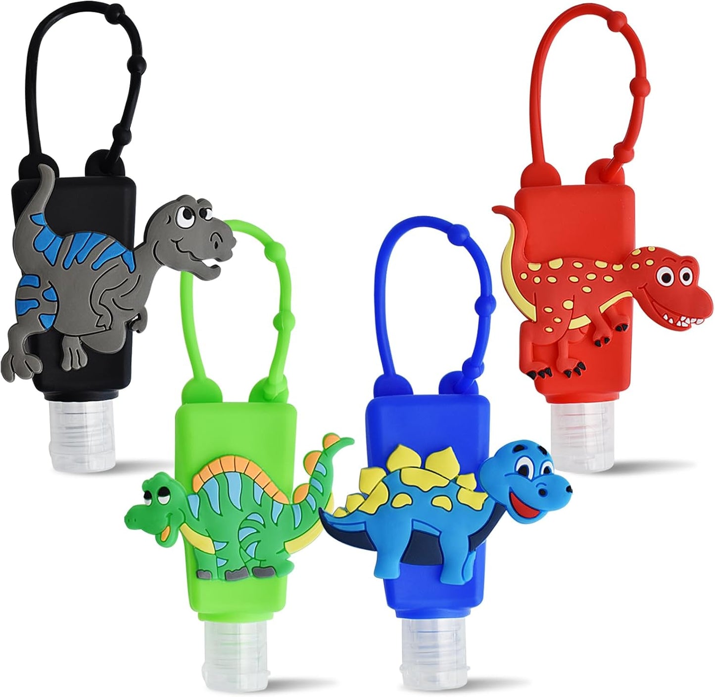 Refillable Travel Bottles - 4 Pack Silicone Clip-Flip Containers | Leak-Proof Hand Sanitizer & Liquid Soap Holders