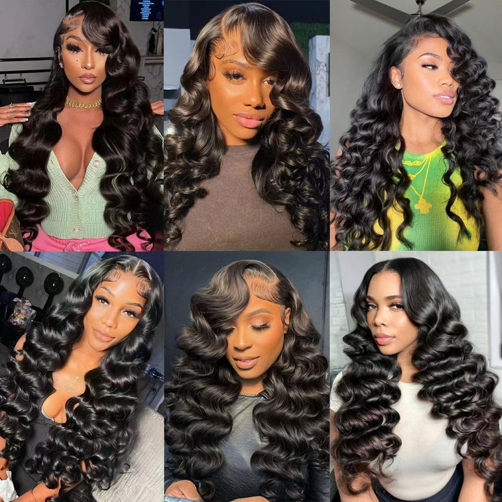 Loose Wave Bundles Loose Wave Bundles Human Hair LadrXadr Natural Black Human Hair Bundle Unprocesssed Color 1B Bundle 16 Inch 50g