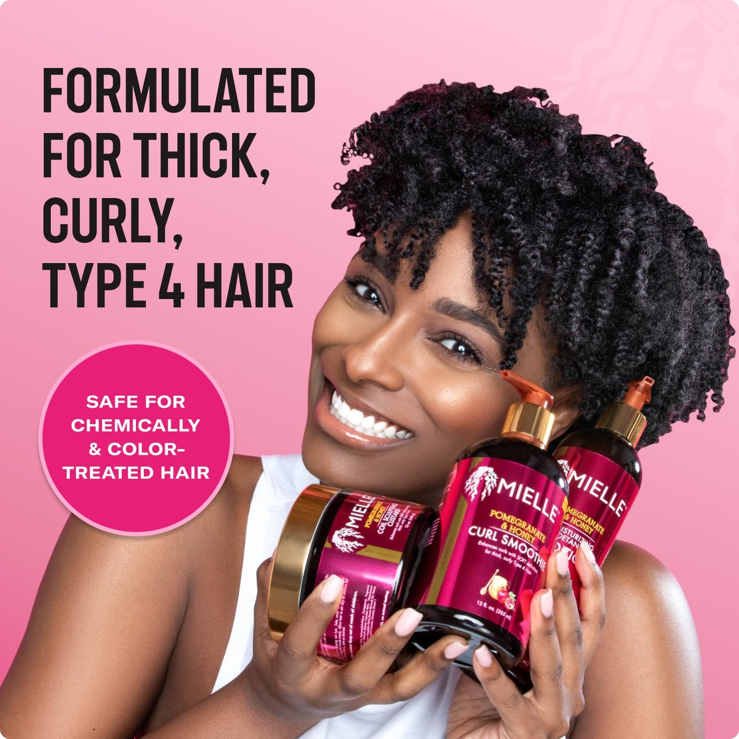 Mielle Organics Pomegranate & Honey Detangling Conditioner - Deep Moisturizing Formula for Curly Hair | Strengthens & Hydrates (12 Fl Oz)