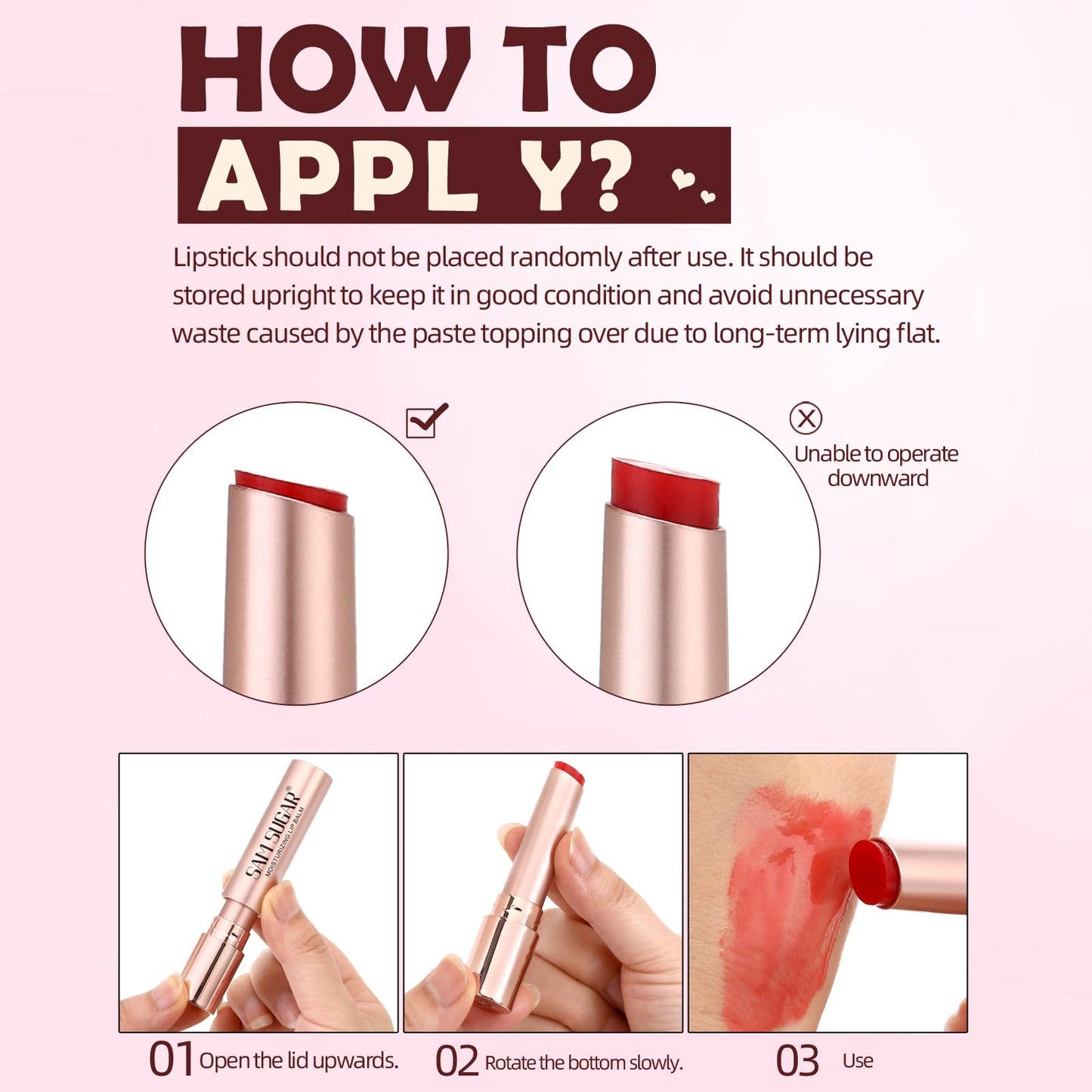 sam sugar Tinted Lip Balm Hydrating Lip Gloss Physical SPF 15 Long lasting Moisturizing Lip Balm Dewy Shine Finish Honey Melting Lip（06#）