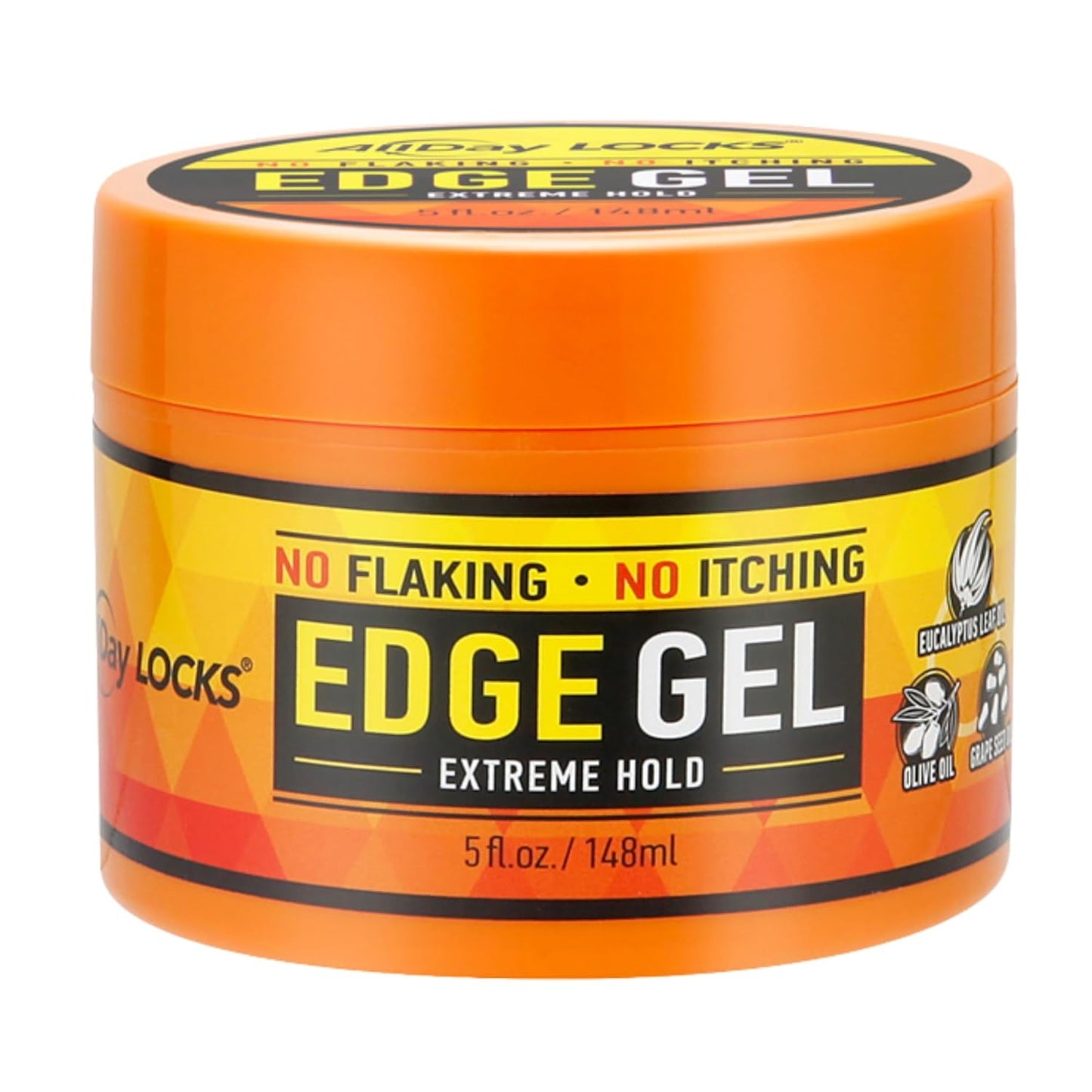 AllDay Locks Edge Gel - Extreme Hold Hair Gel for Braiding & Control | Sleek Moisturizing Formula, 5 oz Jar