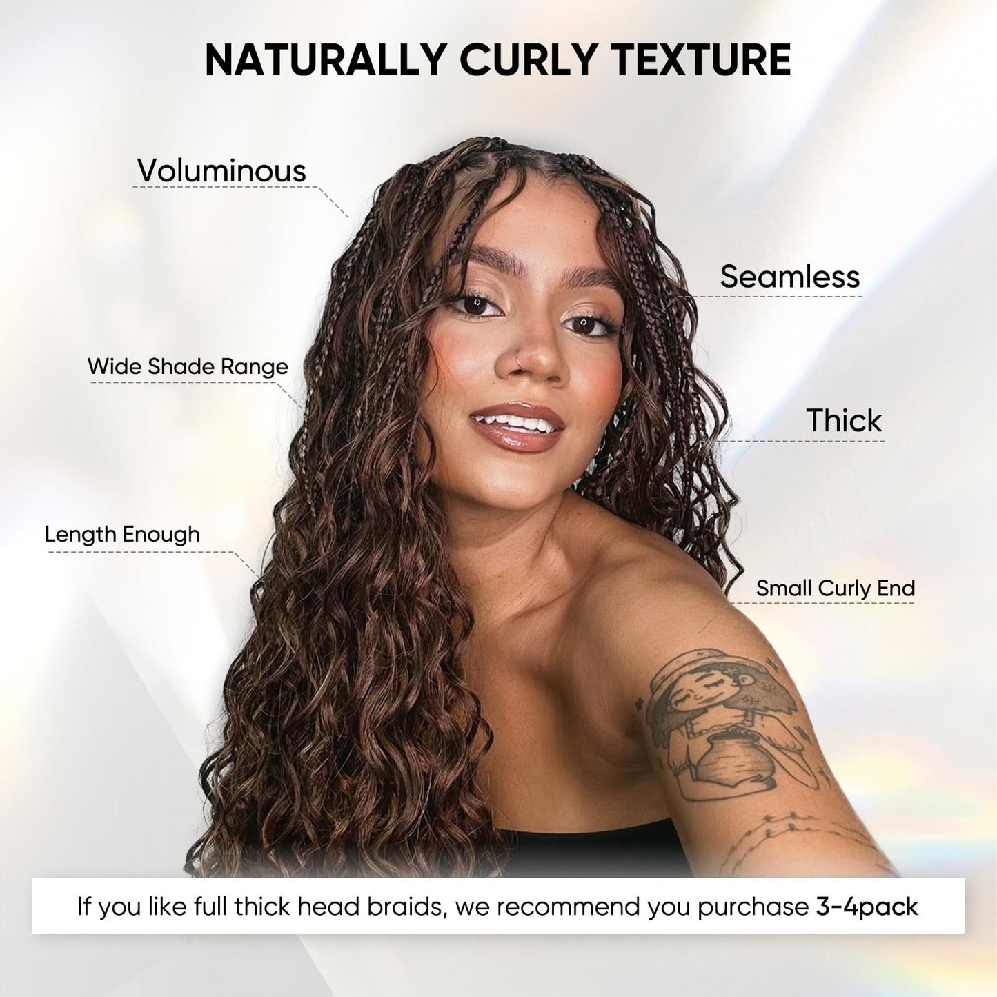 Human Braiding Hair 16 Inch 100g Chocolate Brown Deep Wave Bulk Human Hair for Braiding No Weft Curly Bundles Hair Extensions for Boho Knotless Wet and Wavy Braids (#4)