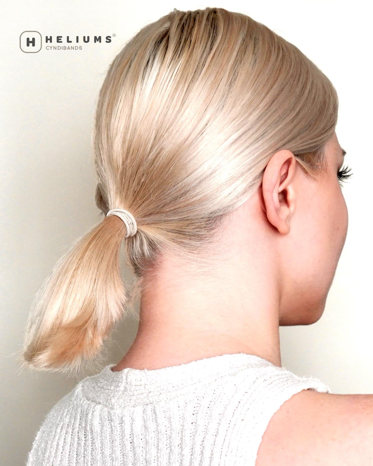 Thin Hair Elastics - Auburn 2mm Ties for Gentle Hold | 40 Count, Medium Hold Ponytail Holders