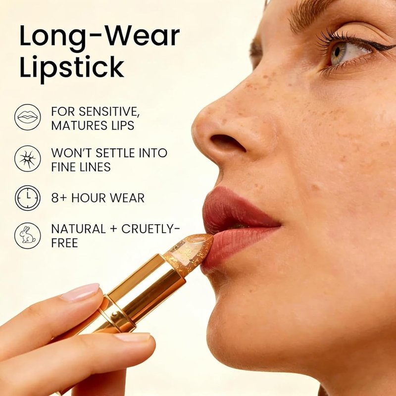 pH Adjusting Lipstick for Mature Women - Transfer Proof Color Changing Formula | Fuller, Softer Lips (2 Pcs)
