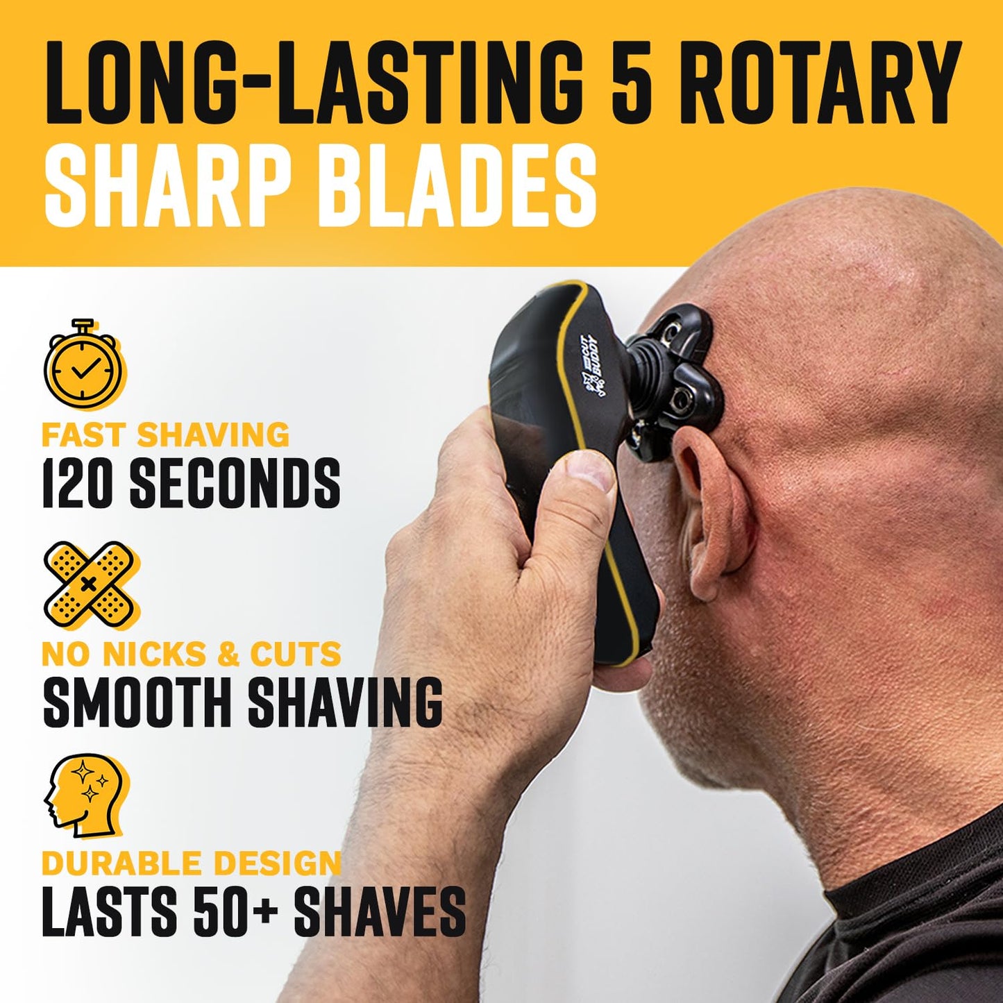Deluxe Replacement Rotary Shaver Head, Universal Fit for Most Rotary Shavers, Designed for Textured Hair, Easy to Clean, The Cut Buddy