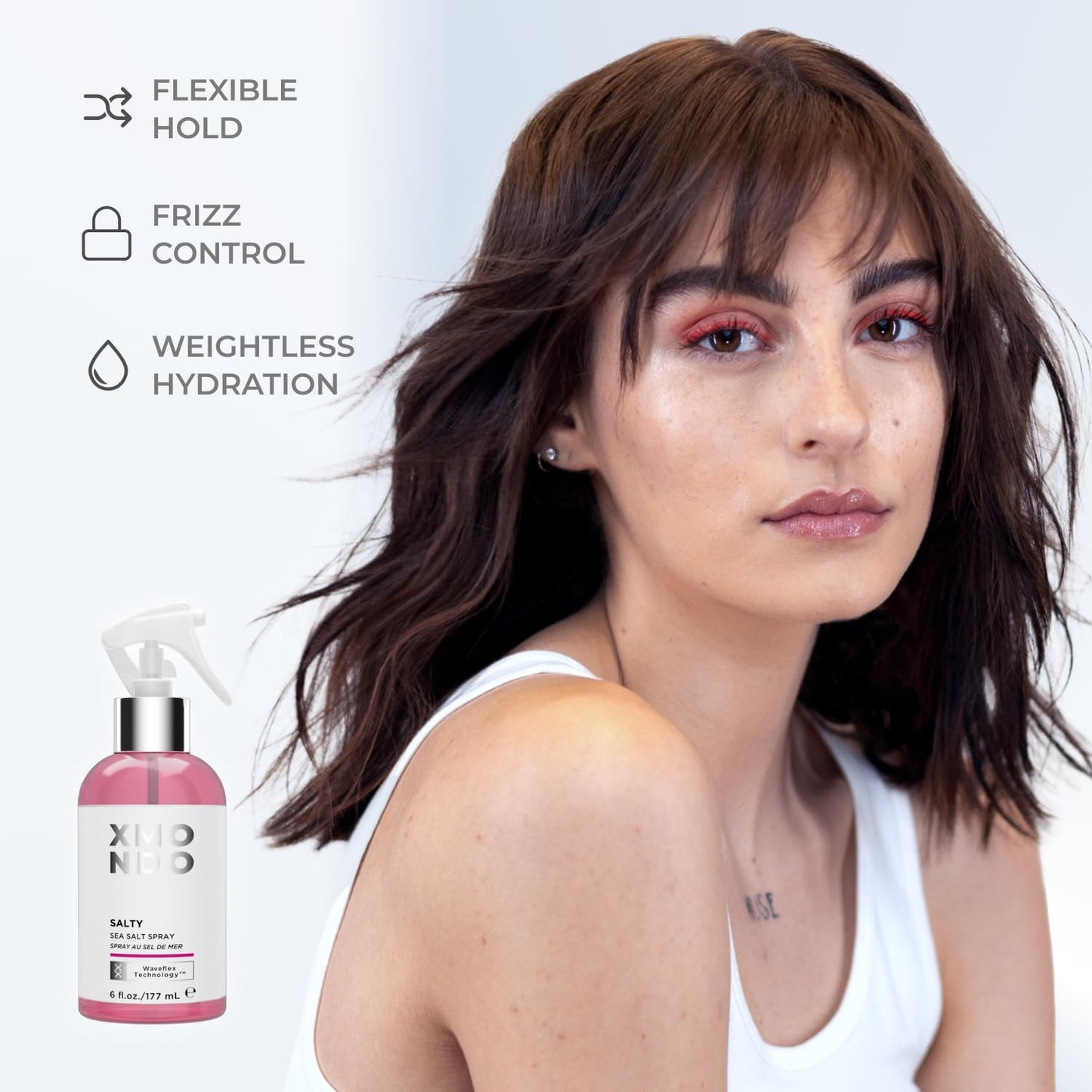 XMONDO Wave Foam & Salty Sea Spray Bundle (6 Fl Oz) - Vegan Anti-Frizz Formulas for Waves, Texture, and Shine, 2pc Set
