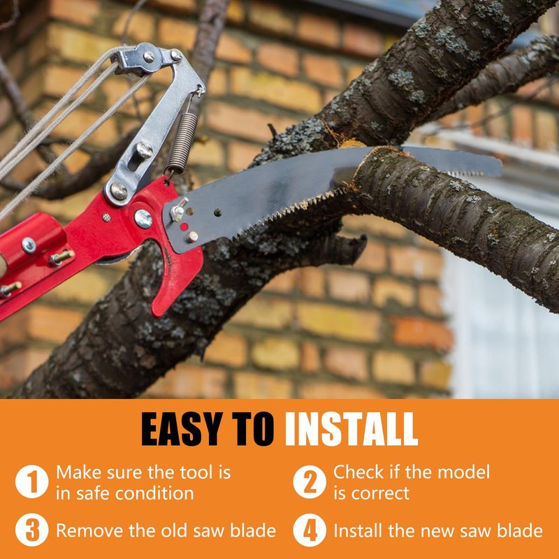 15-Inch Pole Saw Blade Replacement for Fiskars Pruning Saws and Tree Pruners, Garden Saw Blade for Tree Pruning and Wood Cutting with Tooth Design