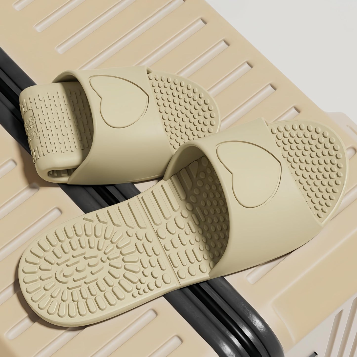 LUNASCULP Shower Shoes Travel Foldable Portable Non Slip Slippers for Hotel Guests Swimming Spa Unisex Men Women Lightweight EVA Bathroom Slides Quick Drying Water Resistant Footwear