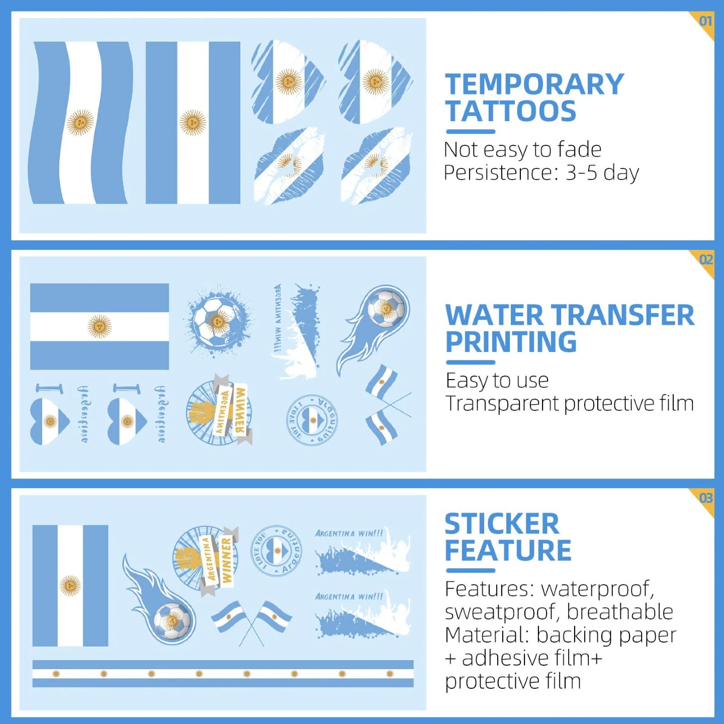 2026 World Cup Country Flag Temporary Tattoos International National Flag Face Tattoos Stickers Waterproof World Flag Fake Tattoos for Sports Events Celebration Party Supplies 20 Sheets