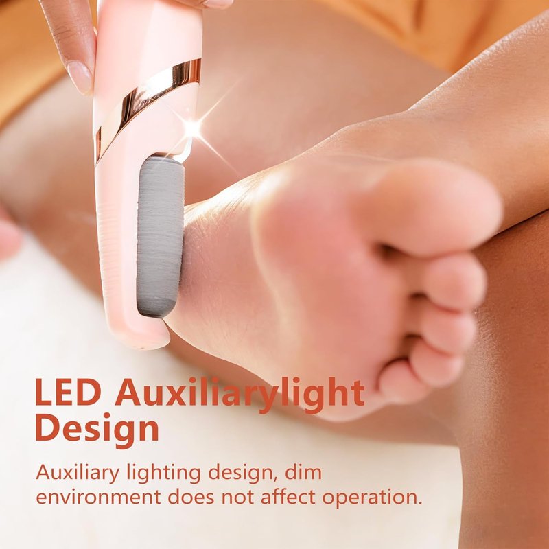 Electric Foot Callus Remover - Rechargeable Pedicure Tool for Smooth Feet Care | Ideal Gift in Pink