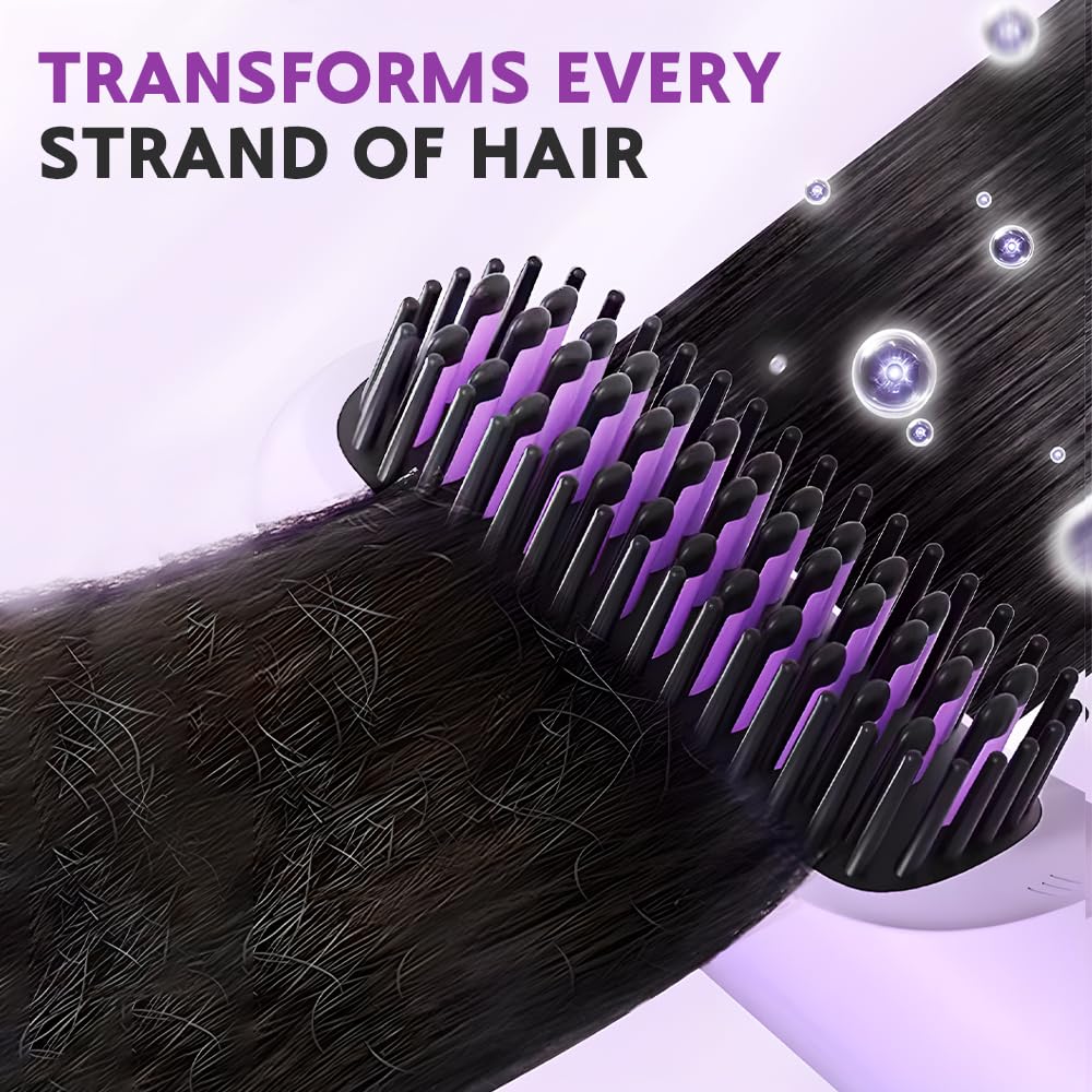 Go Brush for Short Hair, 2026 New Portable Hair Cordless Straightening Brush, Fast Heating Ceramic Brush, USB-C Rechargeable for Short Long Hairs Travel Vacation Home Use Styling Tool (Black)