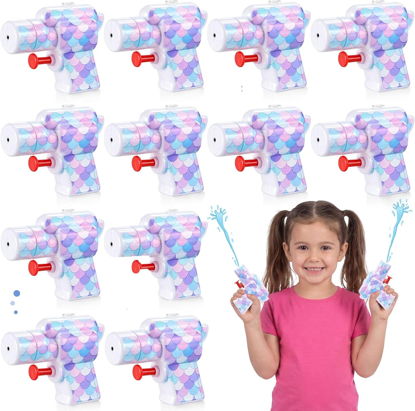 Mini Spider Web Water Guns - 12 Pack Plastic Blasters for Kids | Summer Pool Party Toys