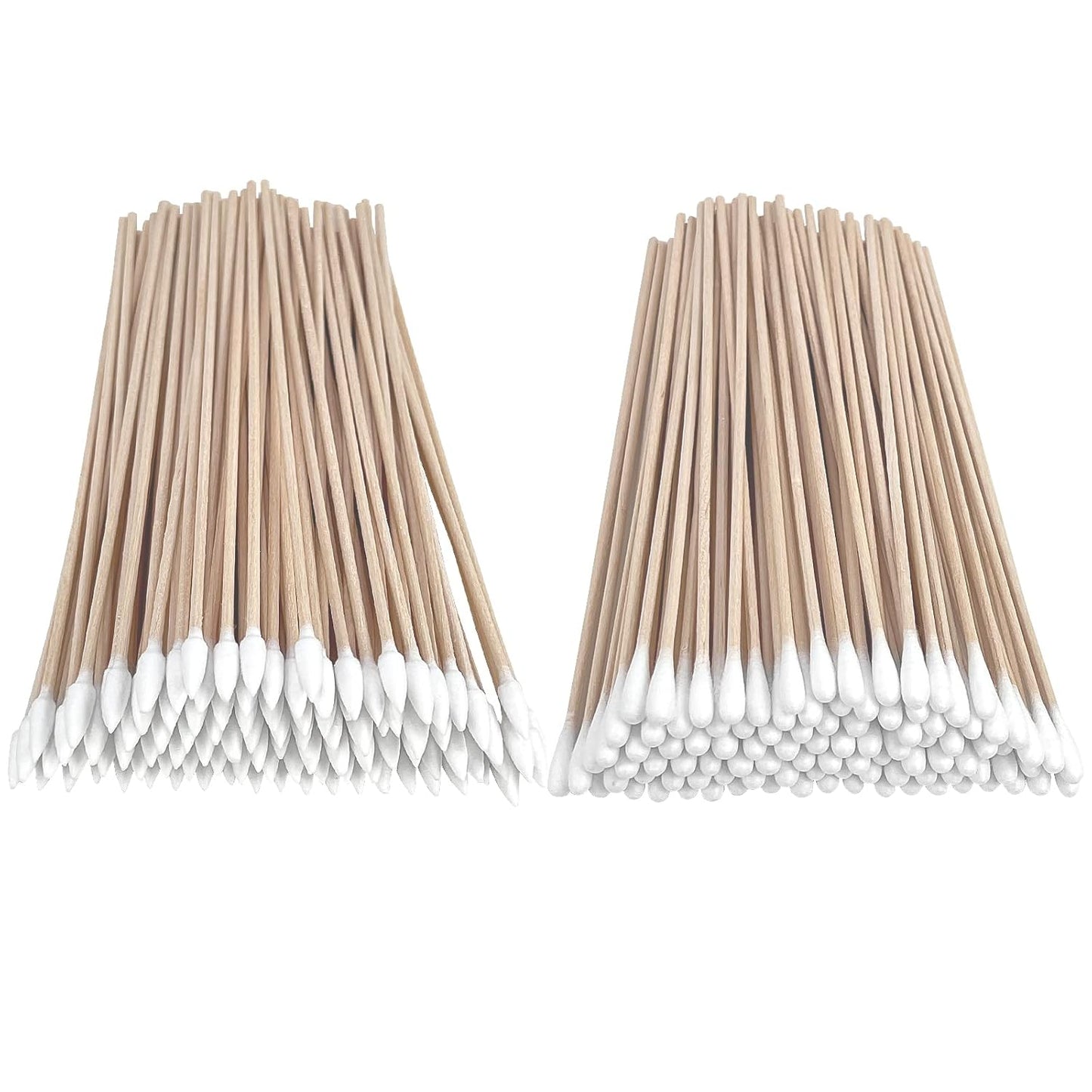 Eyxformula 500 PCS Cotton Swabs - 6 Inch Bamboo Sticks for Dog Ear Cleaning, Makeup & Crafts | Lint-Free Applicators