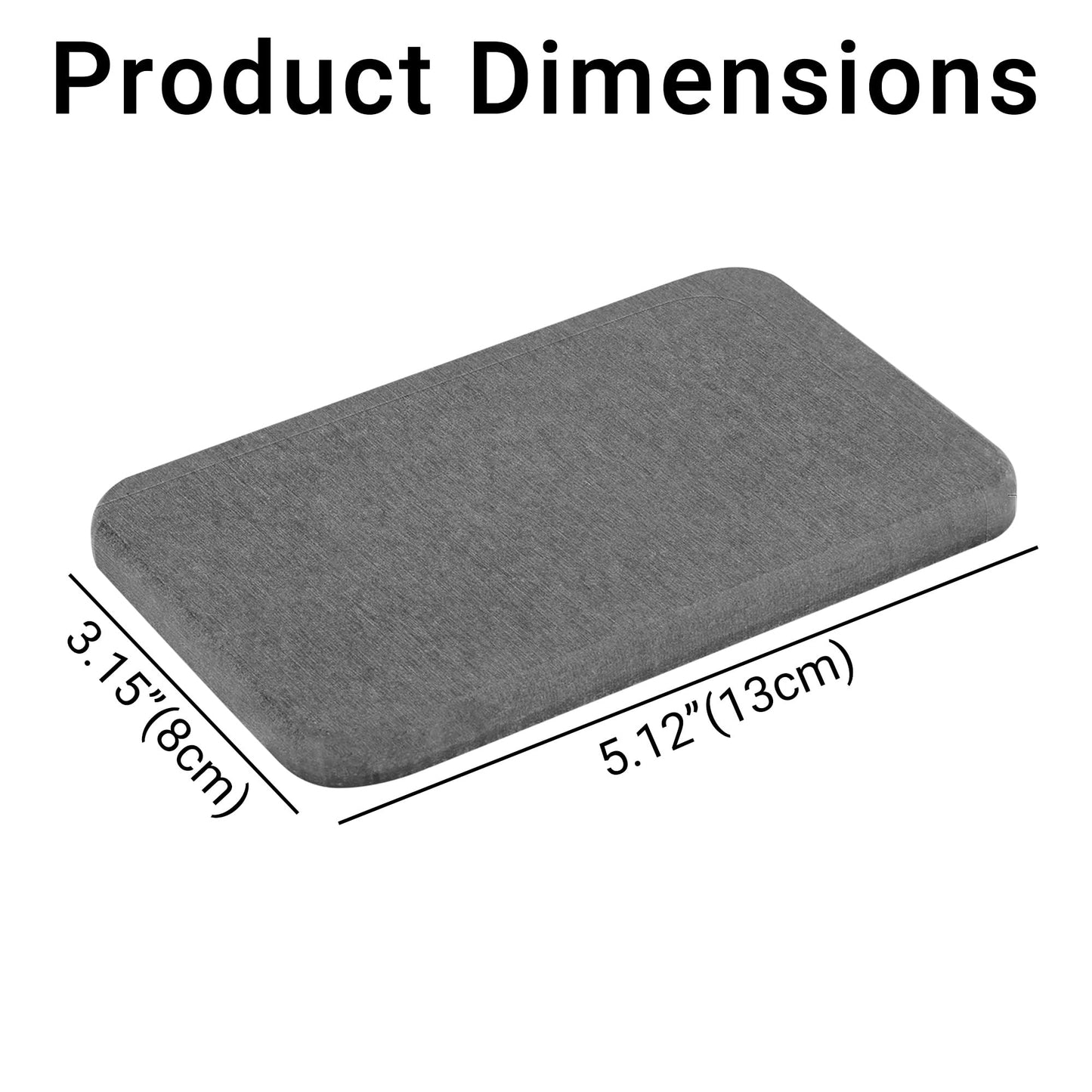 Adorila 2-Pack Diatomite Soap Dish - Instant Dry Bar Soap Holder for Bathroom & Kitchen Sink (Grey)