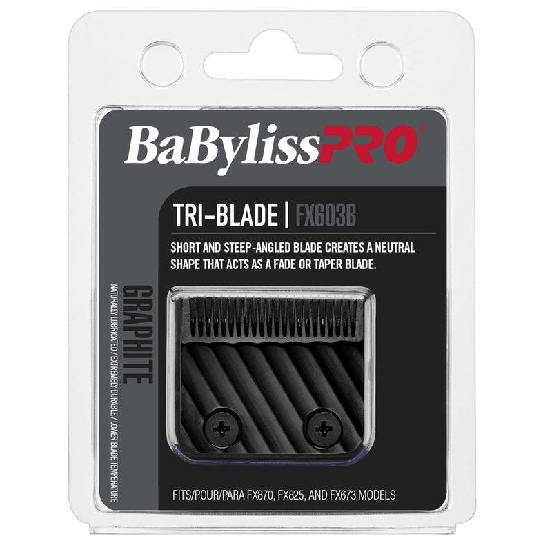 BaBylissPRO Barberology Black Graphite Tri Replacement Blade for Hair Clippers (FX603B)