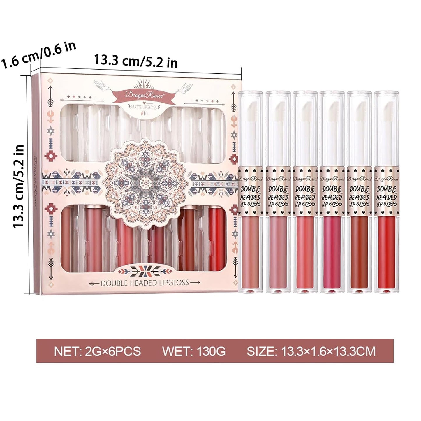 Lip Gloss and Lip Oil Set - 6 Pcs Moist & Matte Long-Lasting Liquid Lipstick | Perfect Gift for Women