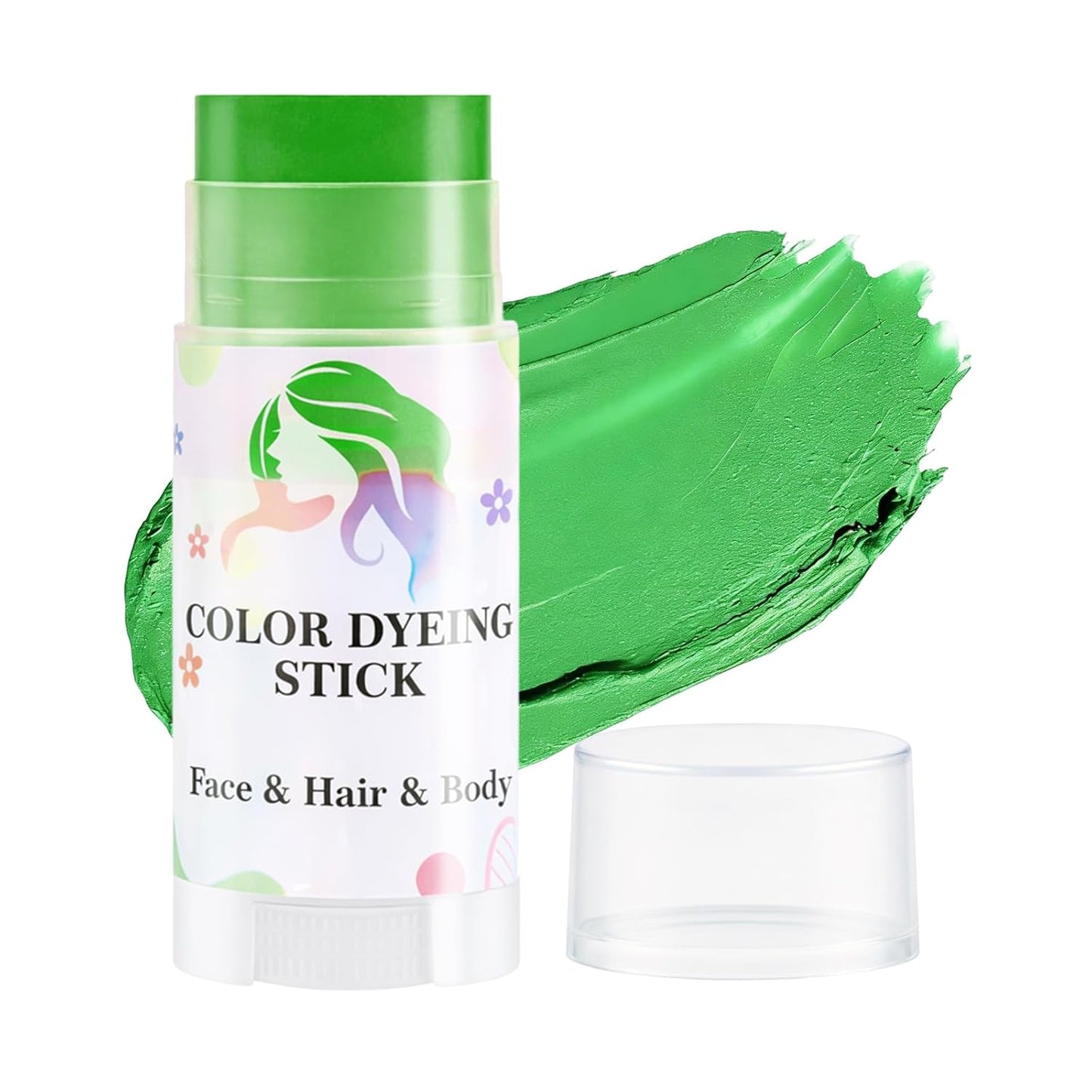 Red Temporary Hair Color Sticks - Washable Waterproof Hair Dye Chalk | Multi-Purpose Face & Body Paint for Festivals & Parties