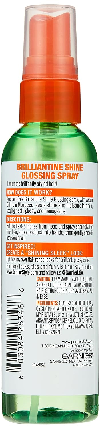 Garnier Fructis Shine Glossing Spray - 3 Oz | Pack of 3 for Smooth, Shiny Hair