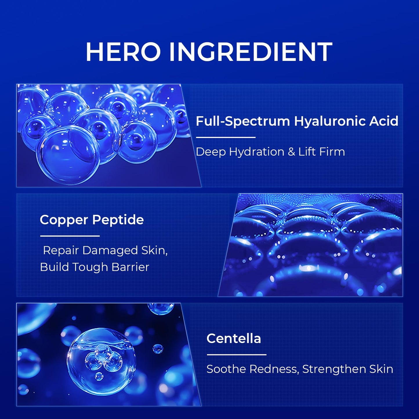 PROFLING Hyaluronic Acid Serum with Copper Peptides, Post-Microneedling Hydrating & Soothing Face Serum for Sensitive, Redness-Prone Skin, Barrier Support, Single-Use Vials 30PCS