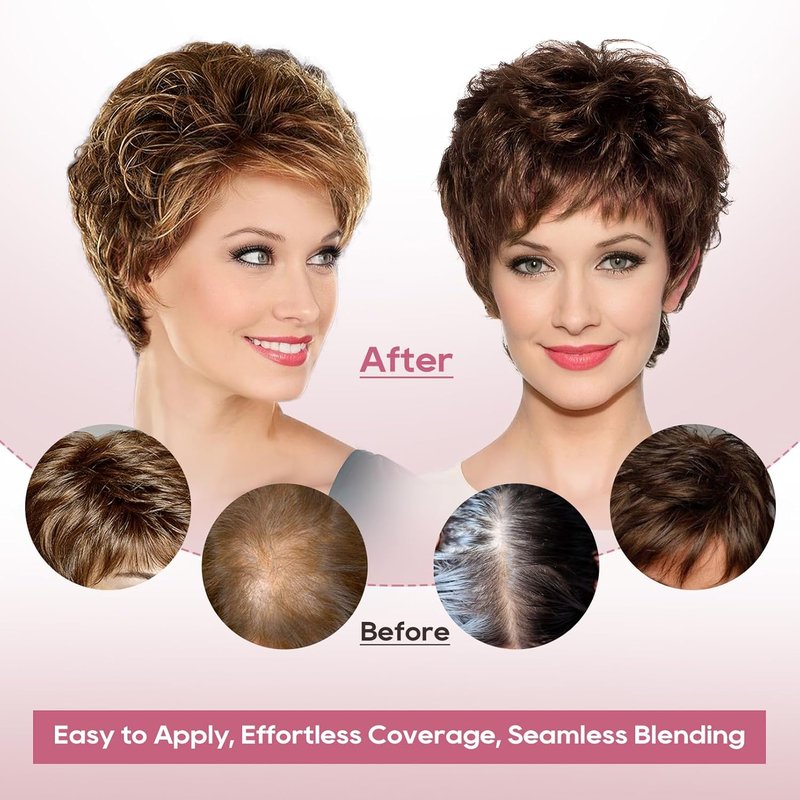 REECHO Hair Topper - Short Synthetic Wiglet for Women | Large Coverage Dark Blonde Hairpiece
