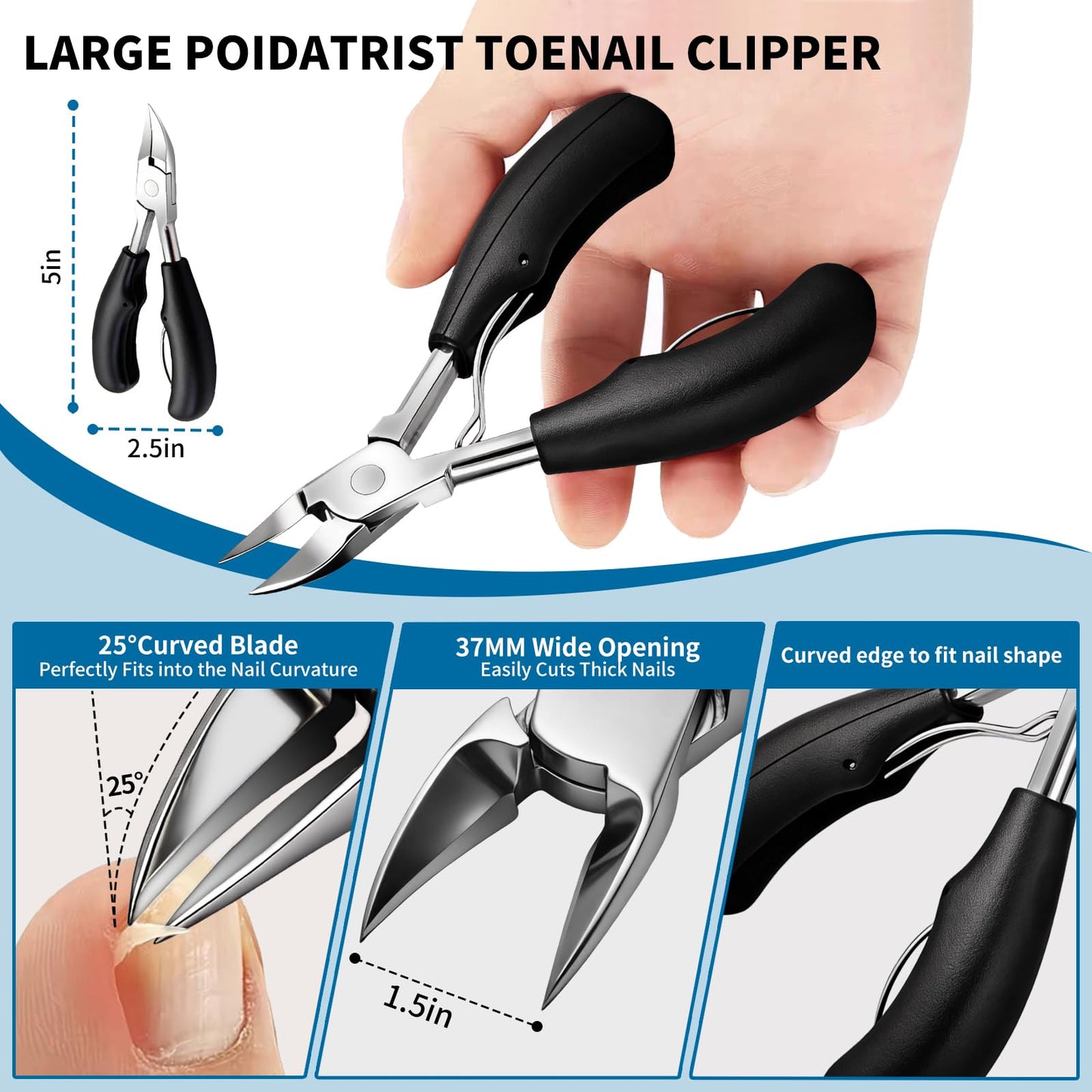 Stainless Steel Ingrown Toenail Kit – 7-Piece Removal & Treatment Set