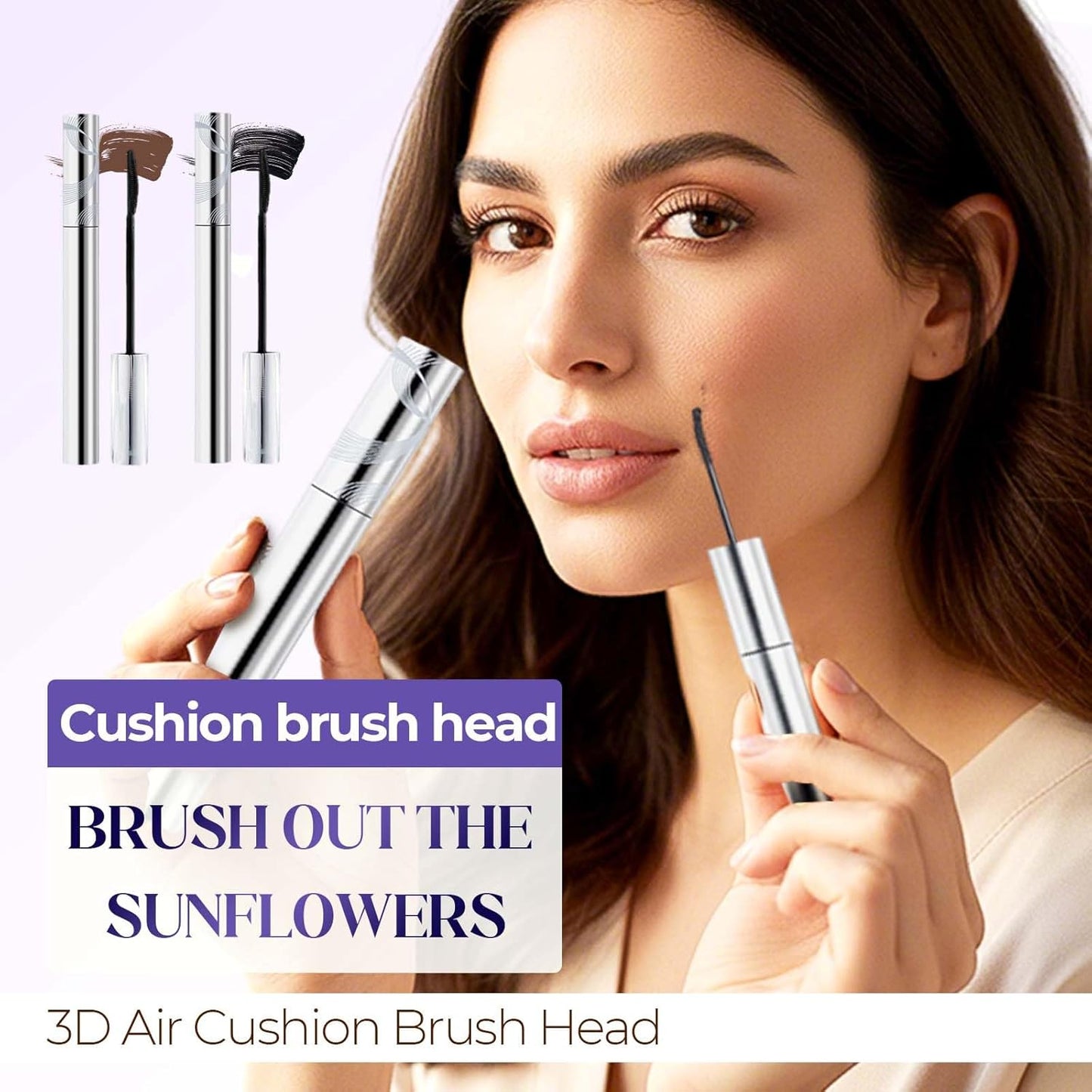 Iron Mascara - 3D Curling & Volumizing Waterproof Mascara | Black, Washable, Smudge-Proof for Lengthened Lashes