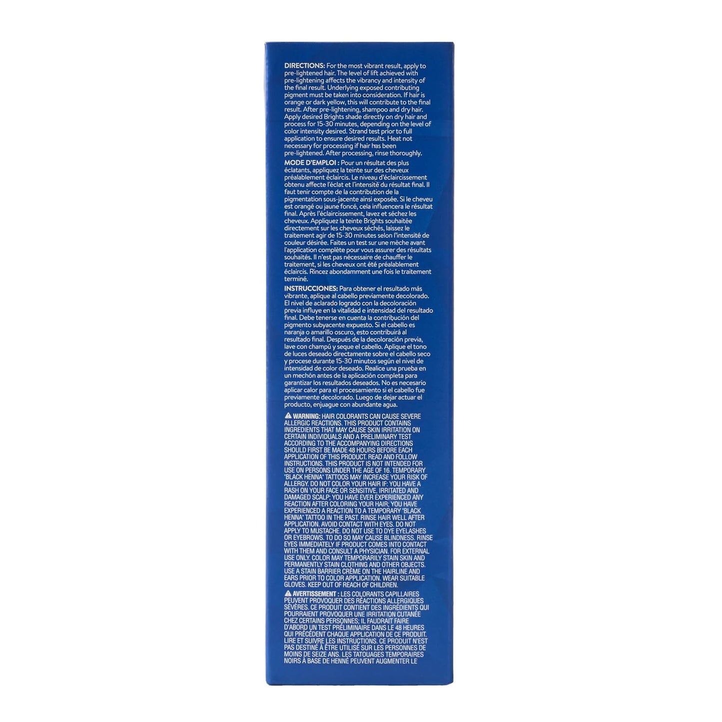 Ion Semi-Permanent Brights Hair Color - Vibrant Sapphire Shade | Long-Lasting Formula