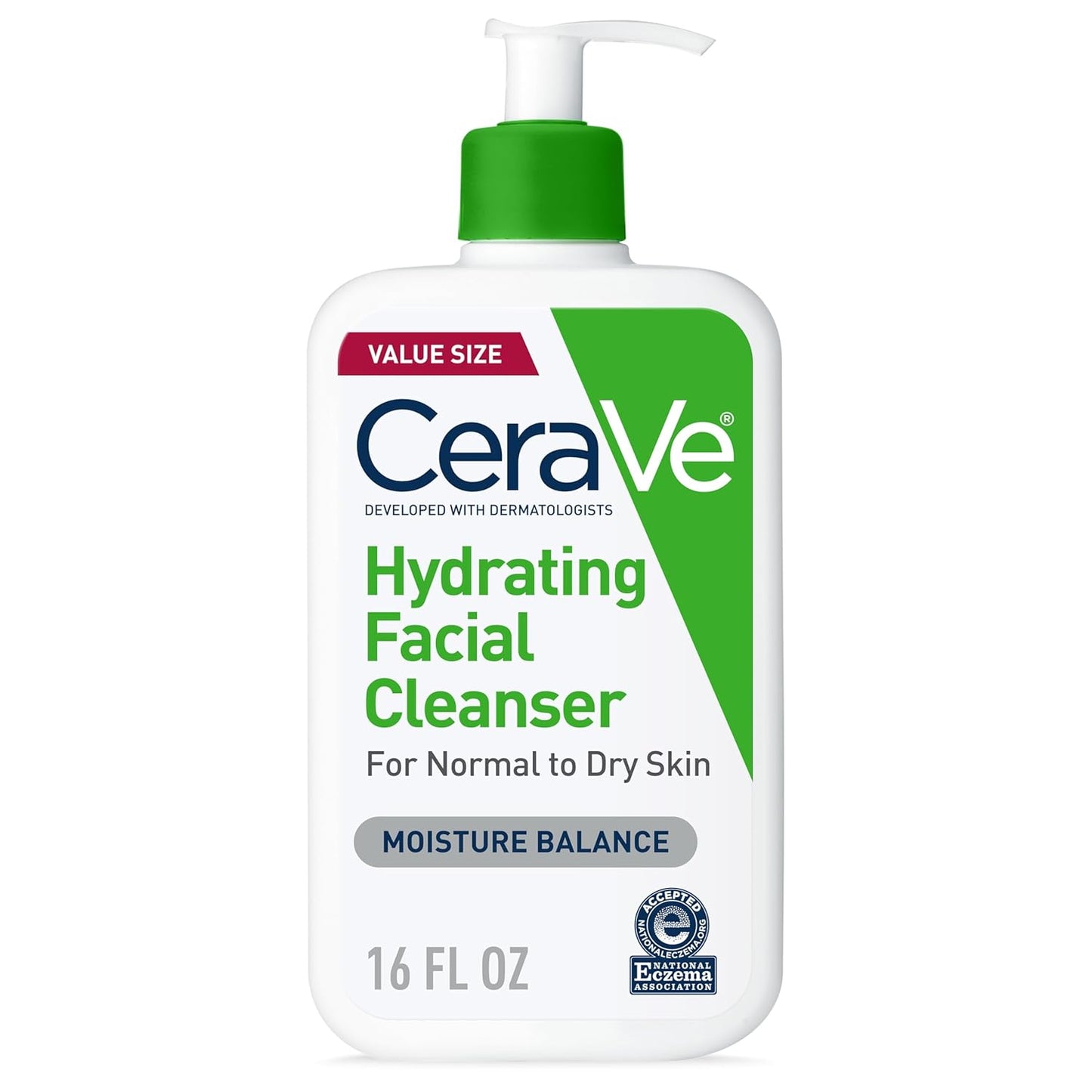 CeraVe Hydrating Facial Cleanser - Moisturizing Face Wash with Hyaluronic Acid & Ceramides | 16 Oz Refill for Dry Skin