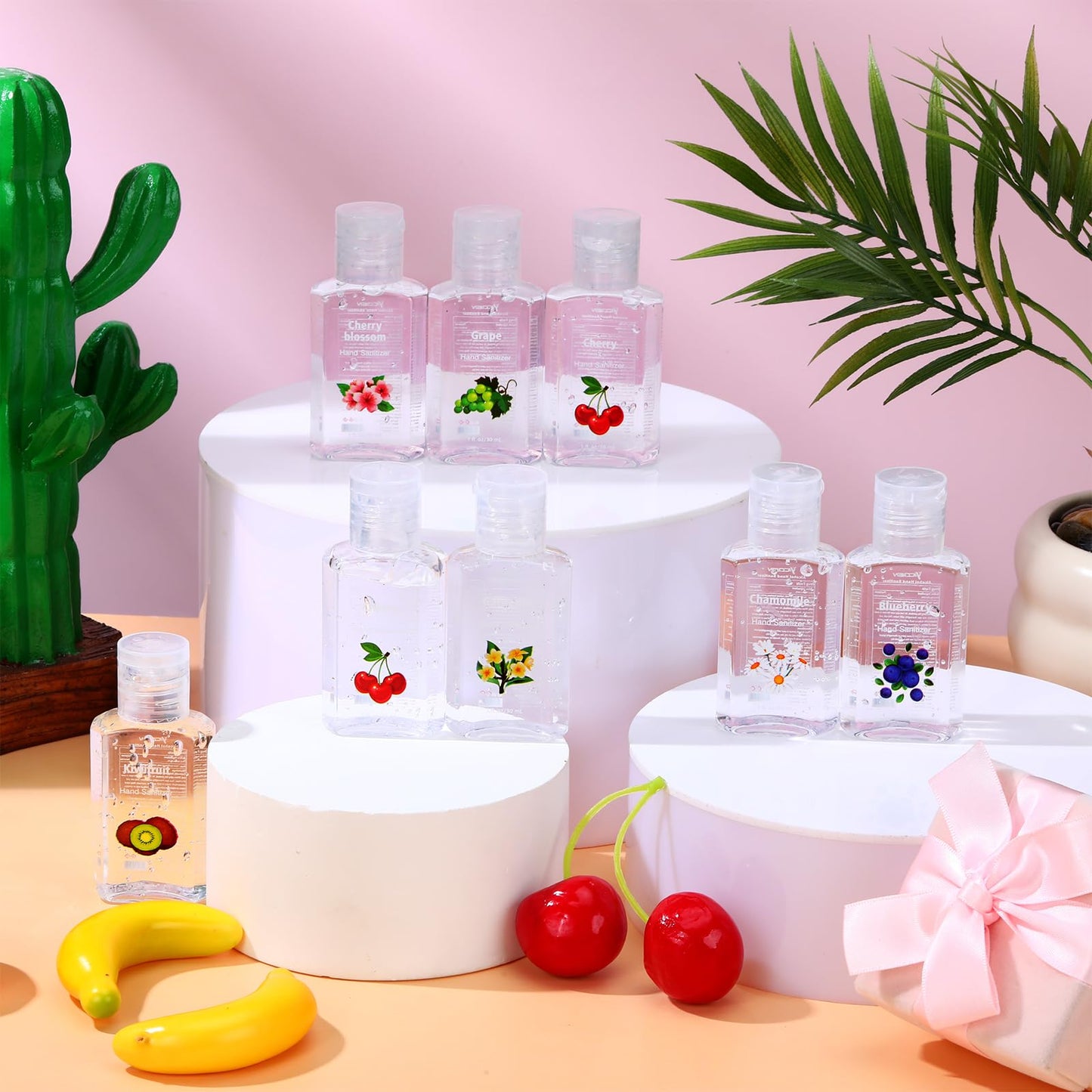 Frienda 24 Pcs Scented Mini Hand Sanitizers Bulk 1 Fl oz Travel Size Hand Sanitizer Assorted Floral Fruit Scents Teacher Appreciation Gifts for Teacher Nurse Coworker Staff Office Thank You Gifts